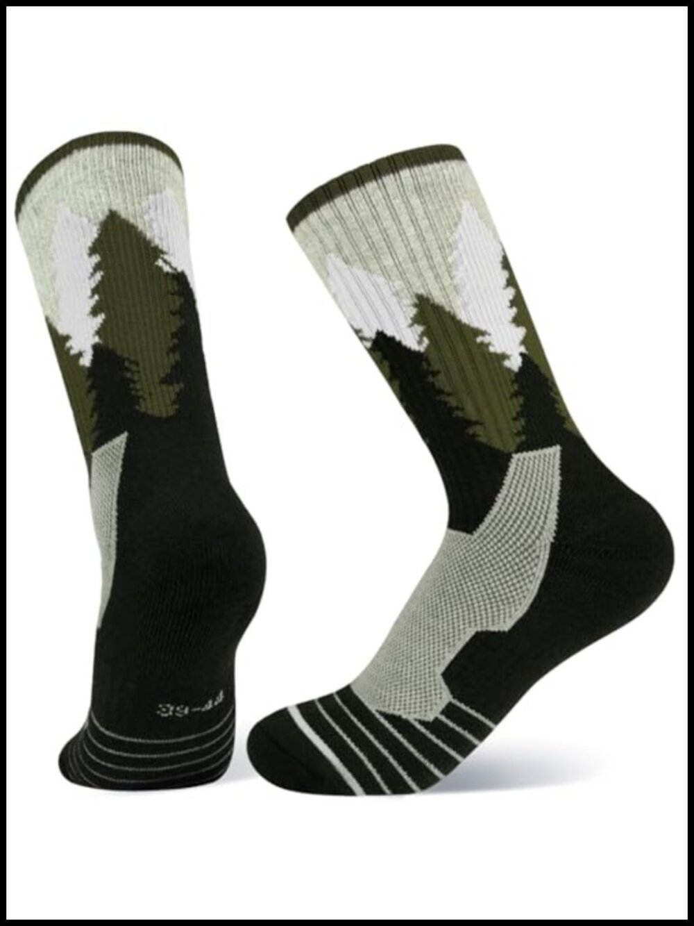 Merino Wool Blend Hiking Crew Socks Cushioned Sole Thermal Winter Work